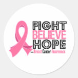 Fight Believe Hope - Breast Cancer Sticker