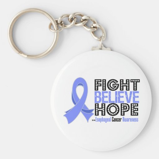 Fight Believe Hope - Oesophageal Cancer Key Chain