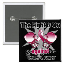 Fight is On Against Throat Cancer Button
