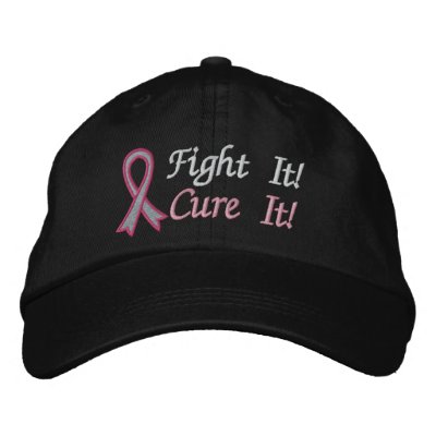 Fight It! Cure It! - Breast Cancer Embroidered Hats