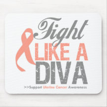 Fight Like a Diva Uterine Cancer Mouse Pads