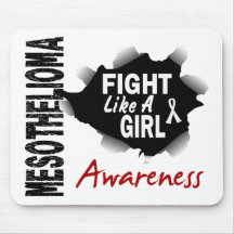 Fight Like A Girl 14.3 Mesothelioma Mousemat