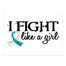 Fight Like A Girl 18.7 Cervical Cancer Postcard
