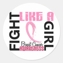 Fight Like A Girl 3.3 Breast Cancer Stickers