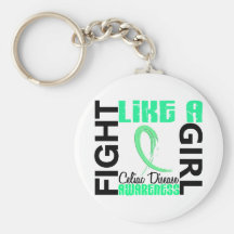 Fight Like A Girl 3.3 Celiac Disease Keychains