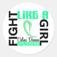 Fight Like A Girl 3.3 Celiac Disease Sticker