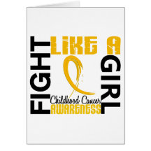 Fight Like A Girl 3.3 Childhood Cancer Greeting Card
