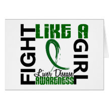Fight Like A Girl 3.3 Liver Disease Greeting Card