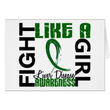 Fight Like A Girl 3.3 Liver Disease Greeting Card