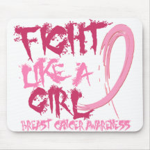 Fight Like A Girl 5.3 Breast Cancer Mouse Mat
