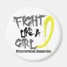 Fight Like A Girl 5.3 Endometriosis Refrigerator Magnets