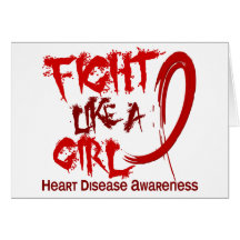 Fight Like A Girl 5.3 Heart Disease Greeting Card