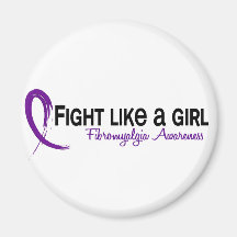 Fight Like A Girl 6.3 Fibromyalgia Refrigerator Magnet