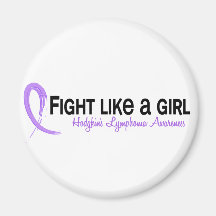 Fight Like A Girl 6.3 Hodgkins Lymphoma Refrigerator Magnets