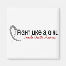 Fight Like A Girl 6.3 Juvenile Diabetes Magnets