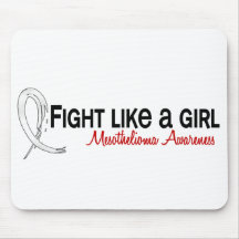 Fight Like A Girl 6.3 Mesothelioma Mousepads