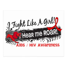Fight Like A Girl AIDS 19.1 Post Card