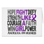 Fight Like A Girl Anorexia 23.3 Greeting Cards