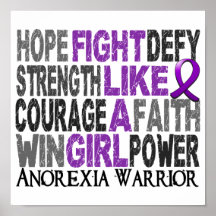 Fight Like A Girl Anorexia 23.4 Posters