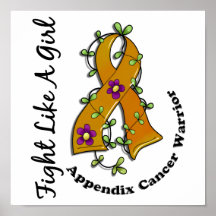 Fight Like A Girl Appendix Cancer 29.4 Poster