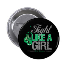 Fight Like a Girl Boxing - Liver Disease Pinback Buttons
