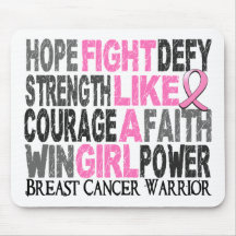 Fight Like A Girl Breast Cancer 23.4 Mouse Mat