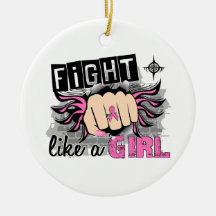 Fight Like A Girl Breast Cancer 27.8 Christmas Ornament