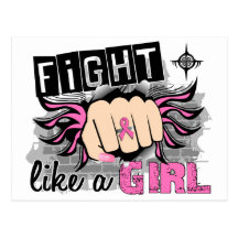 Fight Like A Girl Breast Cancer 27.8 Postcards