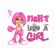 Fight Like a Girl Breast Cancer 42.8.png Post Card