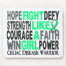 Fight Like A Girl Celiac Disease 23.4 Mouse Pads