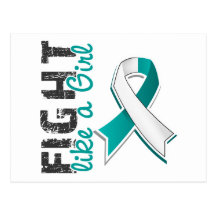 Fight Like A Girl Cervical Cancer 28.8 Postcard
