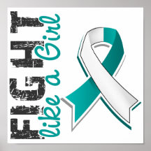 Fight Like A Girl Cervical Cancer 28.8 Poster