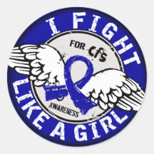 Fight Like A Girl CFS 16.5 Round Sticker