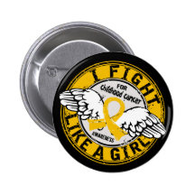 Fight Like A Girl Childhood Cancer 16.5 Pinback Button