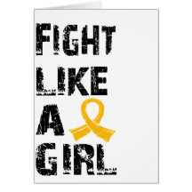 Fight Like A Girl Childhood Cancer 21.8 Card