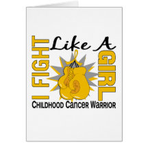 Fight Like A Girl Childhood Cancer 8.2 Greeting Card