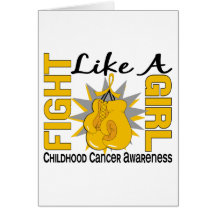 Fight Like A Girl Childhood Cancer 8.3 Greeting Cards