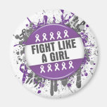 Fight Like a Girl Cool Button - Lupus Refrigerator Magnet