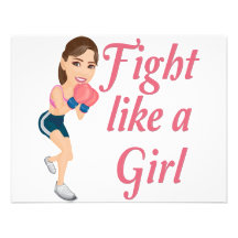Fight like a Girl Custom Invites
