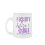 Fight Like a Girl Dazzling - Pancreatic Cancer mugs
