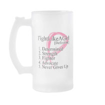 Fight Like a Girl Definition - Breast Cancer Coffee Mugs