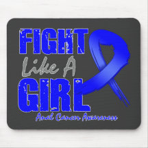 Fight Like A Girl Distressed Anal Cancer Mouse Pad
