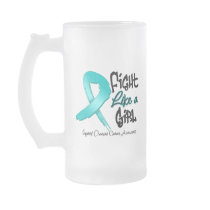 Fight Like a Girl - Distressed - Ovarian Cancer Coffee Mug