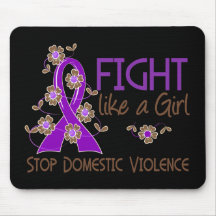 Fight Like A Girl Domestic Violence 38.82 Mousepad