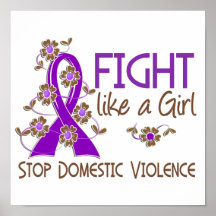 Fight Like A Girl Domestic Violence 38.82 Poster