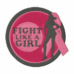 Fight Like a Girl Embroidered Breast Cancer embroidered shirts