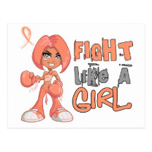 Fight Like a Girl Endometrial Cancer 42.8.png Postcards