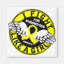 Fight Like A Girl Endometriosis 16.5 Refrigerator Magnets
