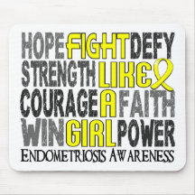 Fight Like A Girl Endometriosis 23.3 Mouse Mat