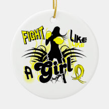 Fight Like A Girl Endometriosis 35.8 Christmas Tree Ornament
